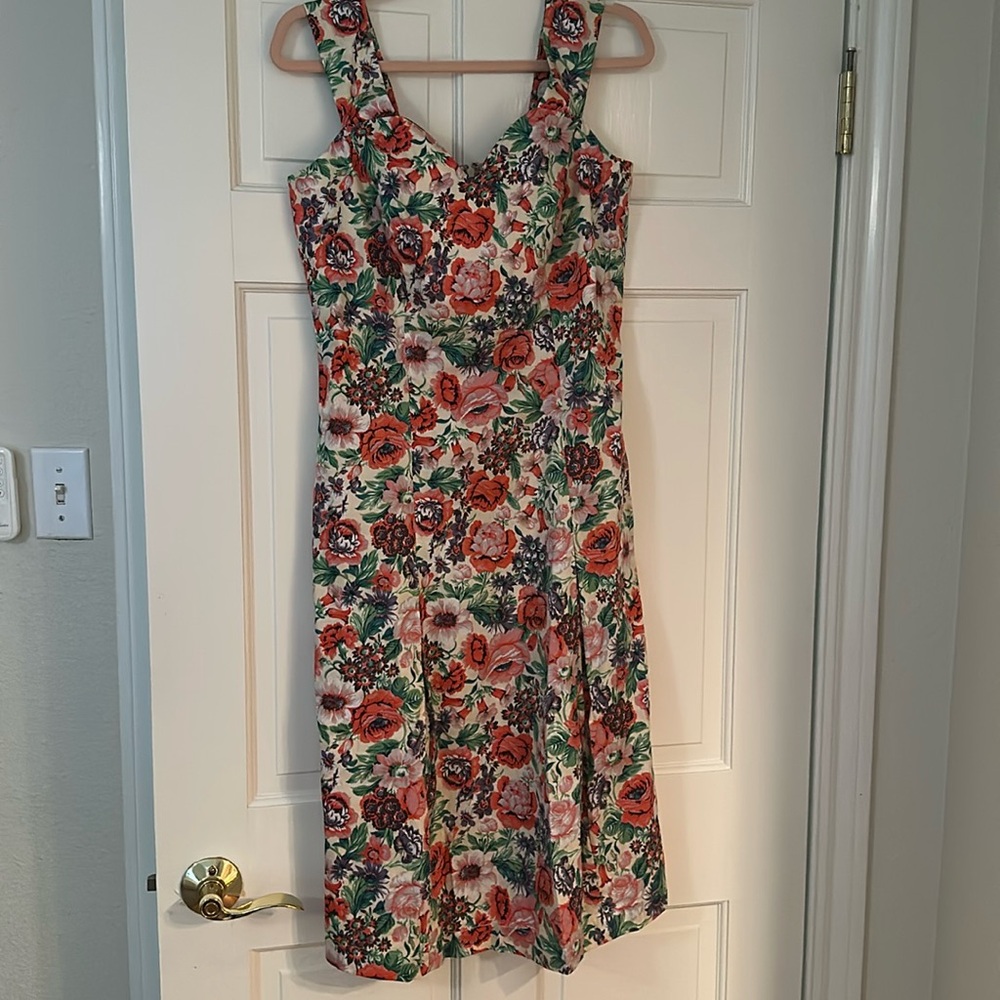J. Peterman lovely floral  midi sundress 10